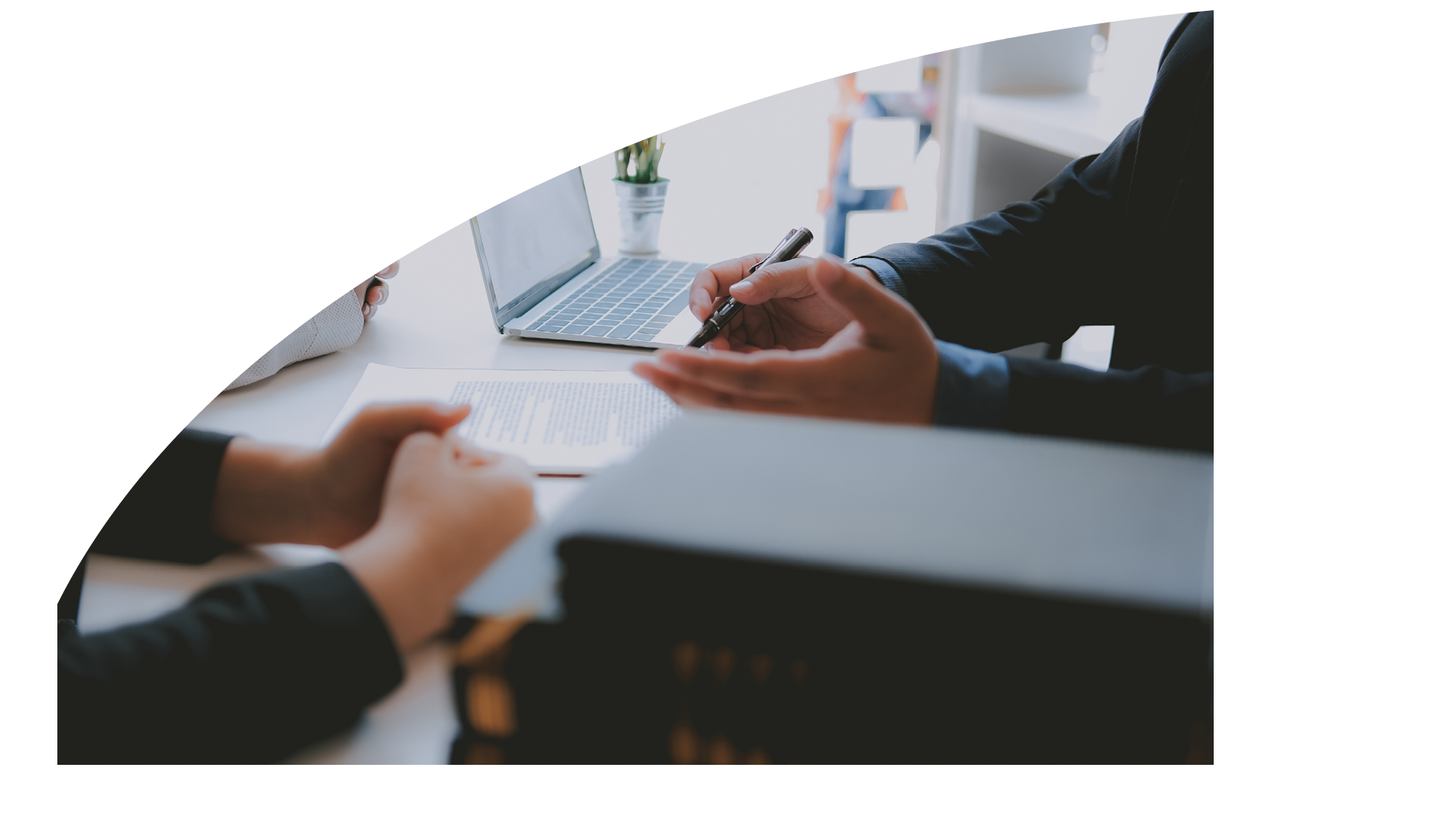 lawyer insurance broker consulting giving legal advice to couple customer about buying renting house  financial advisor with mortgage loan investment contract  realtor selling real estate property