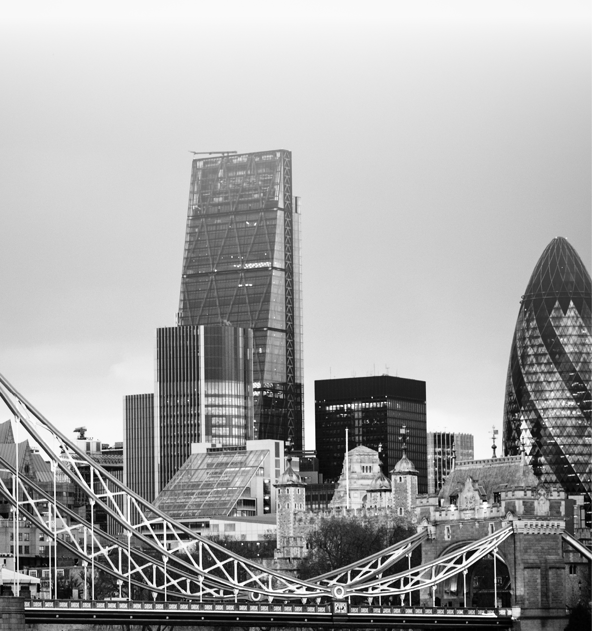 Amazing London skyline with Tower Bridge during sunset