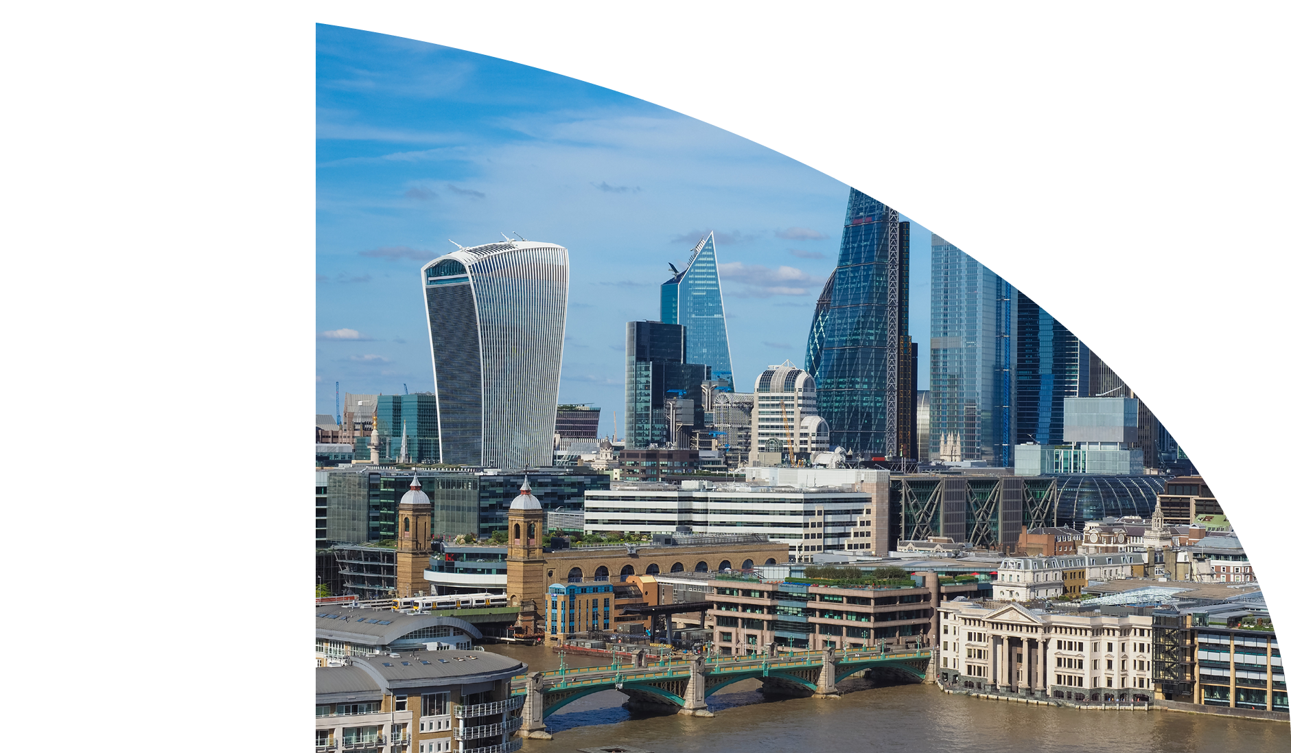 London, Uk - Circa September 2019: View of the City of London skyline
